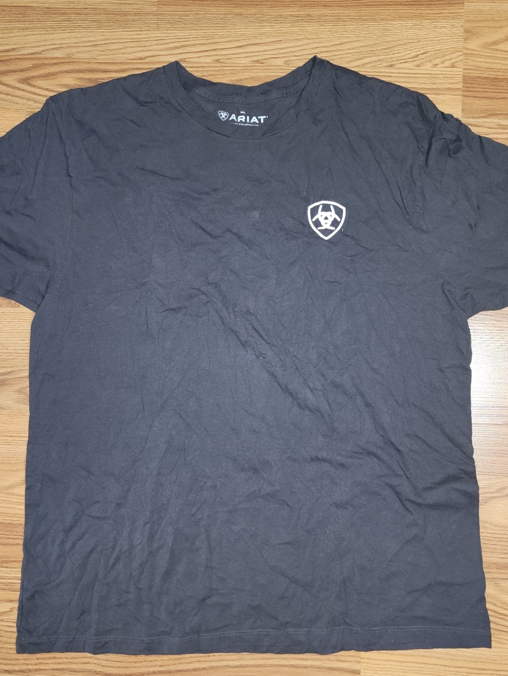 Ariat Black men’s XL Logo Knit Short Sleeve Crew Neck T-Shirt Small Western
